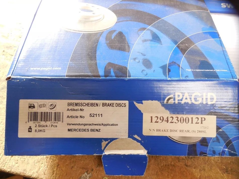 Rear Brake Disc Rotor A1294230012 for Mercedes R129 280SL 300SL 320SL
