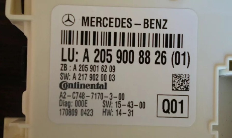 Used SAM Control Module A2059008826 OEM for Mercedes C GLC W205 X253